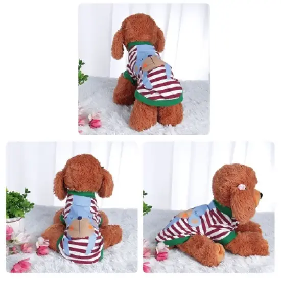 Unique Bargains Cute Monkey Pattern Cotton Pet Dog T-Shirt Small Size image {4}