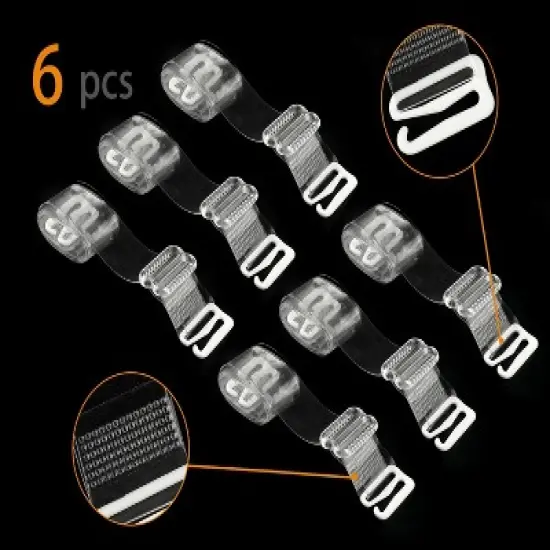 Allegra K Women's Clear Bra Straps Replacement Invisible Shoulder Straps 3 Pairs image {1}
