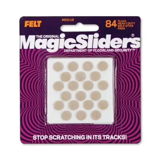 Magic Sliders 84pk 3/8" Round HD Self-Stick Adhesive Pads Oatmeal image {5}