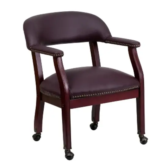 Emma and Oliver Conference Chair with Accent Nail Trim  and Casters image {13}