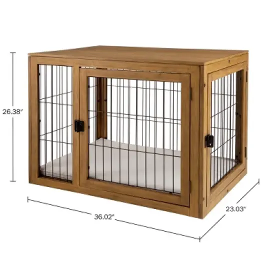 Pet Adobe Furniture-Style Dog Crate, Natural image {2}