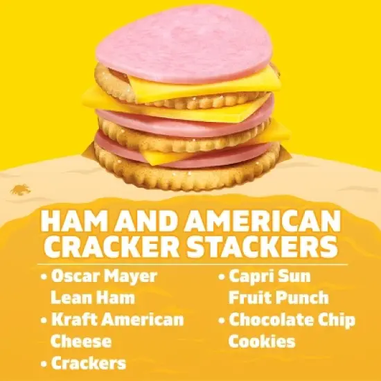 Lunchables Ham & American Cheese Cracker Stackers - 9.1oz image {2}