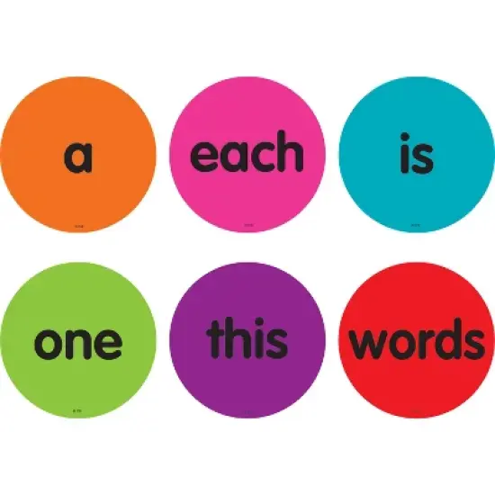 Teacher Created Resources Spot On Sight Words 1-50 Carpet Markers, 4" image {1}