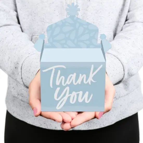 Big Dot of Happiness Dusty Blue Elegantly Simple - Treat Box Party Favors - Guest Party Favors Goodie Gable Boxes - Set of 12 image {6}
