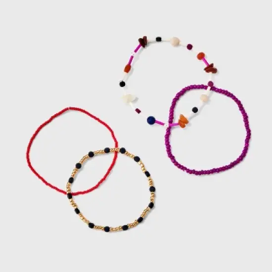 Semi Precious Opal Stretch Bracelet Set 4pc - Universal Thread&trade; image {2}