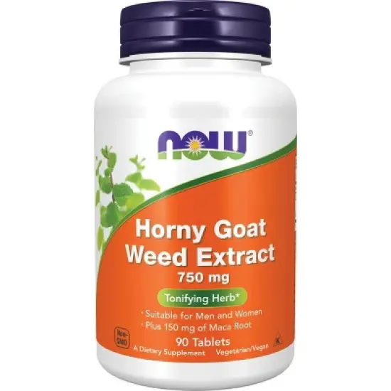 NOW Horny Goat Weed Extract 750 Milligrams 90 Tabs image {4}