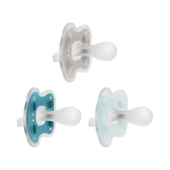 Dr. Brown's Advantage One-Piece Lightweight Silicone Pacifier Stage Two, with one Glow-in-the-Dark Pacifier - 3pk image {15}