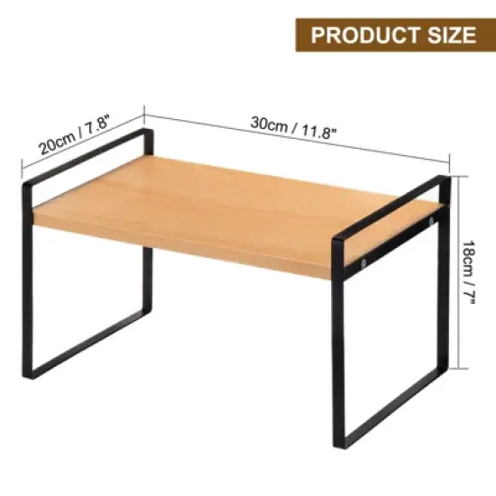 Unique Bargains Stackable Kitchen Spice Racks Countertop Organizer Shelves 1 Pc image {1}