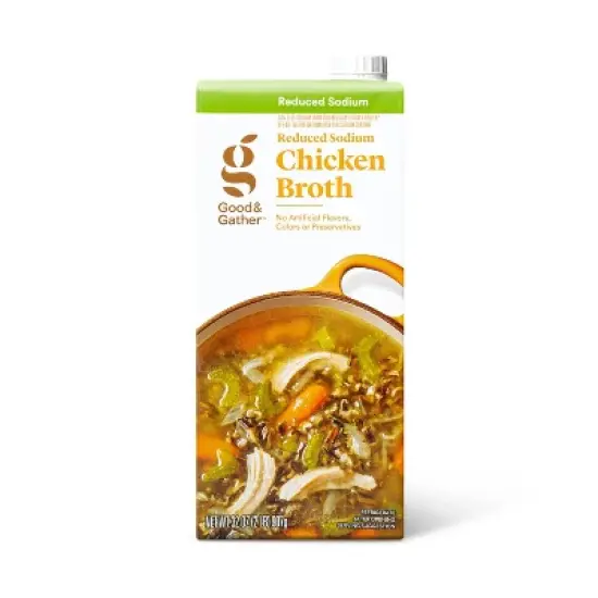 Reduced Sodium Chicken Broth - 32oz - Good & Gather&trade; image {3}