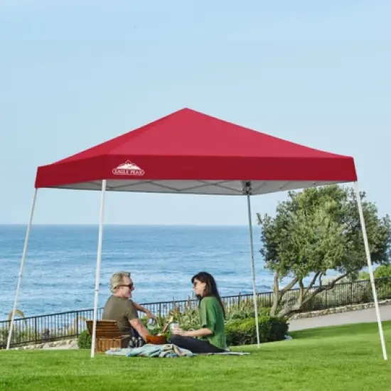 EAGLE PEAK Slant Leg Pop-up Canopy Tent Easy One Person Setup Instant Outdoor Beach Canopy Folding Portable Sports Shelter image {39}