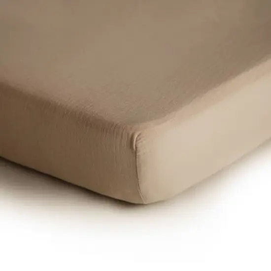 Mushie Extra Soft Muslin Crib Fitted Sheet image {8}