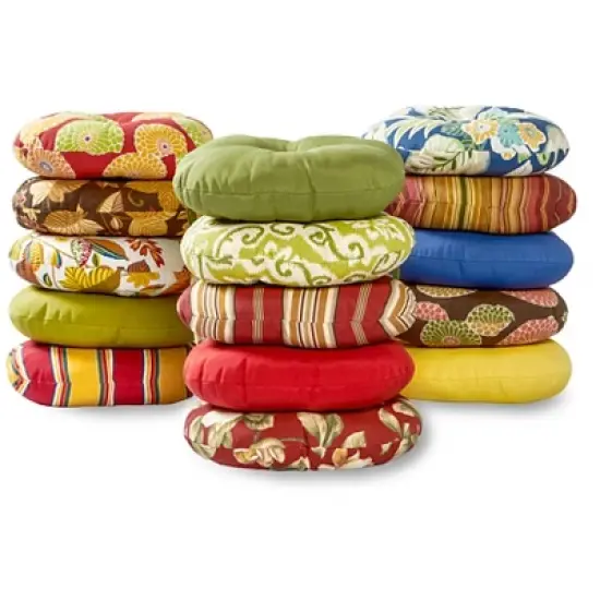 4pk 15" Esprit Floral Outdoor Bistro Chair Cushions - Kensington Garden image {2}