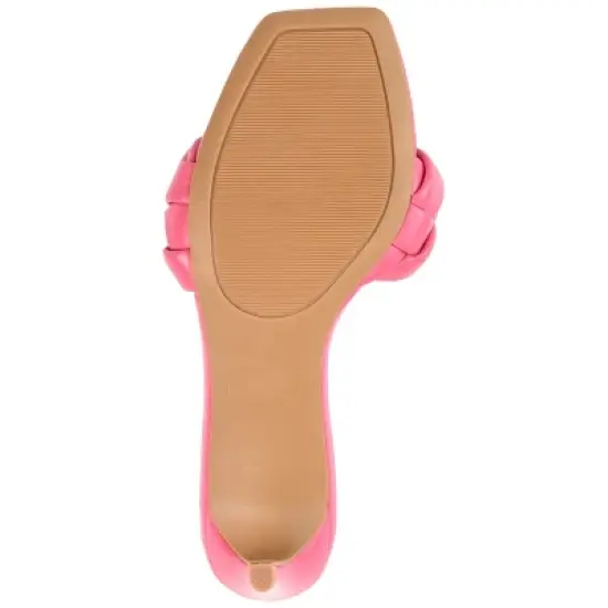 Journee Collection Womens Hattie Tru Comfort Foam Open Toe Mid Stiletto Pumps Magenta 12 image {4}