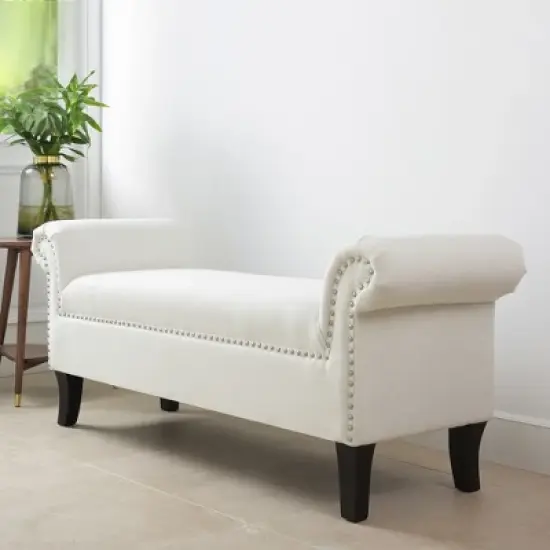 Jennifer Taylor Home Kathy Roll Arm Entryway Accent Bench image {9}
