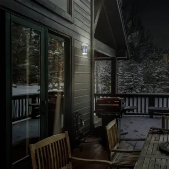 LED Solar Dual Direction Outdoor Wall Light with Amber/White Light - Techko Maid image {11}