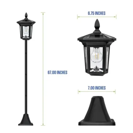 Westinghouse 100 Lumen Solar Post Light &ndash; 2-Pack (3000K Warm White) image {4}