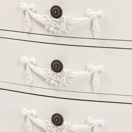 Callen Wood 4 Drawer Nightstand White - Baxton Studio image {5}