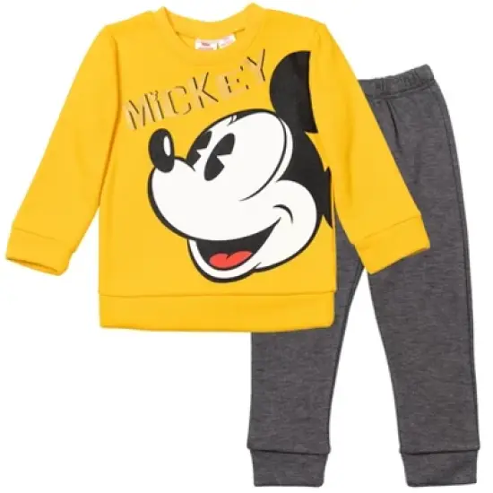 Disney Mickey Mouse Goofy Donald Duck Pluto Fleece Pullover T-Shirt and Pants Toddler image {9}