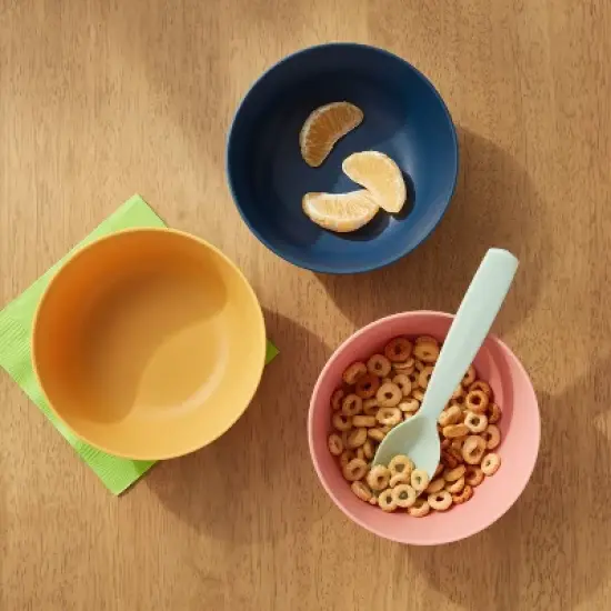 15oz 6pk Plastic Kids' Bowls - Pillowfort&trade;: Toddler Snack Bowls, Dishwasher & Microwave Safe image {1}