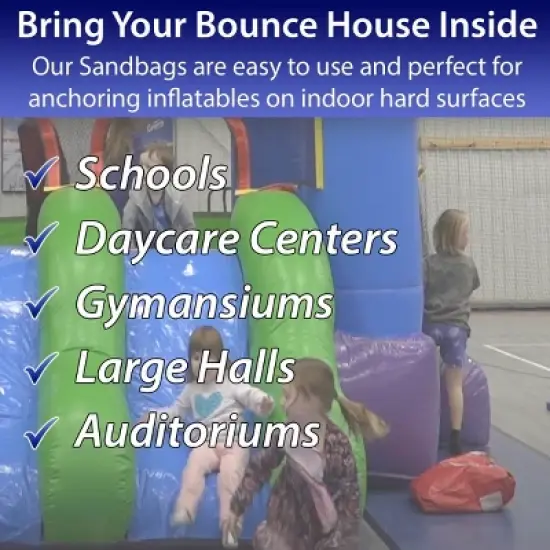 Moose Supply Vinyl Sand Bag, White, 4 Pack image {4}