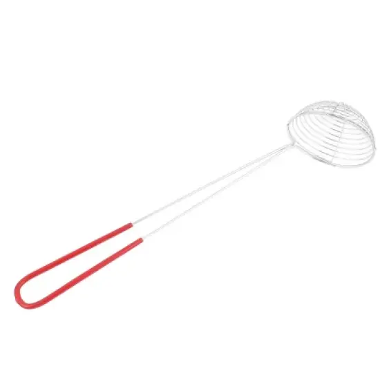 Unique Bargains Kitchen Plastic Wrapped Handle Stainless Steel Mesh Wire Strainer Ladle 1 Pc image {3}