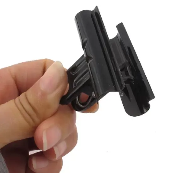 Unique Bargains Small Bulldog Metal Hinge Clips 15 Pcs 1.9" x 1.6" x 1" image {4}