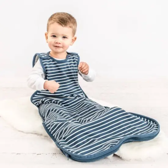 Woolino 4 Season Ultimate Baby Swaddle Wrap, Merino Wool, 2 Months - 2 Years, Navy Blue image {4}