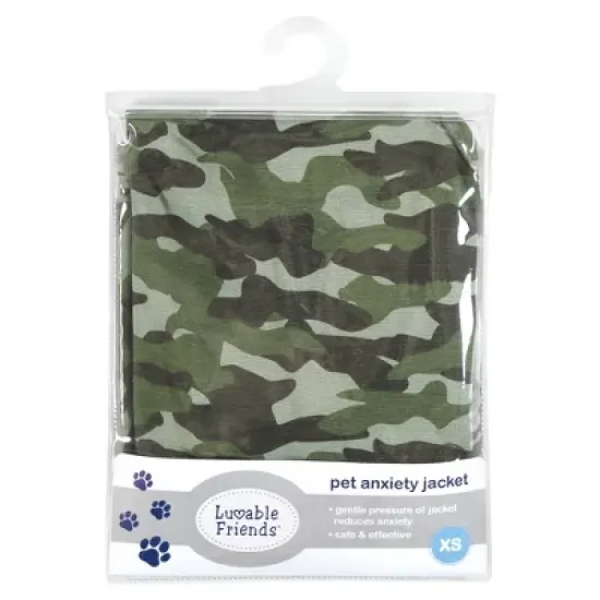 Luvable Friends Pet Thunder Anxiety Jacket, Camo image {1}