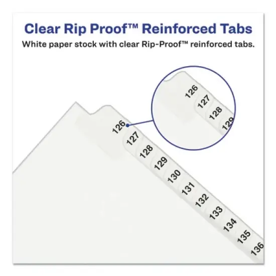 Avery Preprinted Legal Exhibit Side Tab Index Dividers, Avery Style, 25-Tab, 26 to 50, 11 x 8.5, White, 1 Set, (1331) image {3}