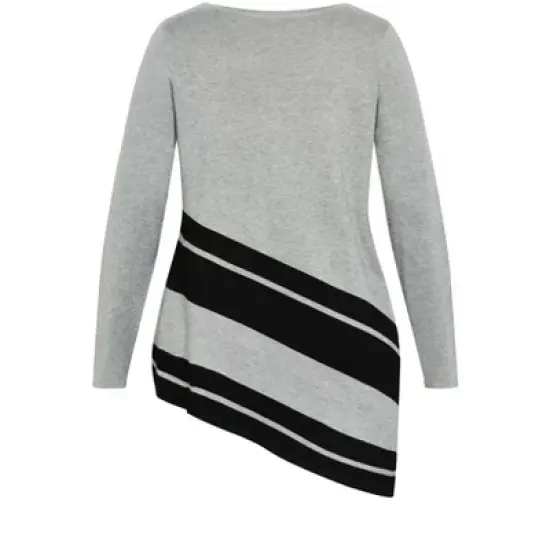 Women's Plus Size Ivory Sweater - charcoal marle | AVENUE image {5}