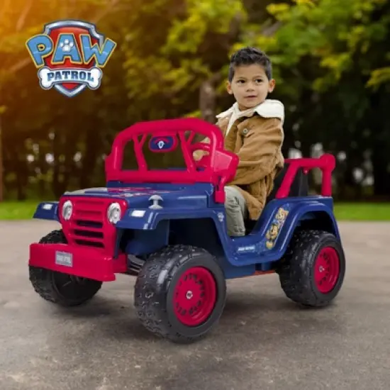 Paw Patrol 12V Kids Electric Ride-On Car, 2-Seater with Music, Sounds, Durable Wheels, Dual Seat Belts, Forward & Reverse Drive image {5}
