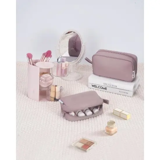 Narwey Small Makeup Bag for Purse Travel Makeup Pouch Mini Cosmetic Bag image {5}