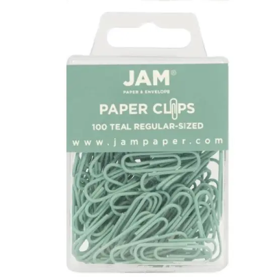 JAM Paper 1" 100pk Colorful Standard Paper Clips - Regular image {13}