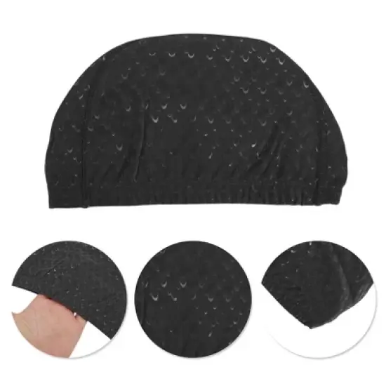 Unique Bargains PU Pleated style Swimming Cap 1 Pc image {2}
