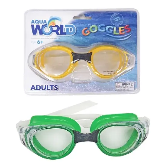 Link Aqua World Swimming Goggles for Adults UV Resistant  Anti Fog Adjustable Strap - 2 Pack image {4}