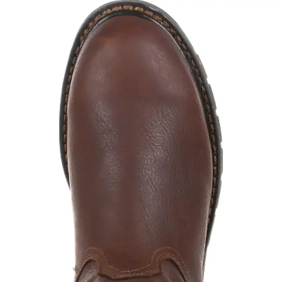 Men's Brown Georgia Boot Carbo-Tec LT Waterproof Pull-on Work Boot Size 8 image {5}