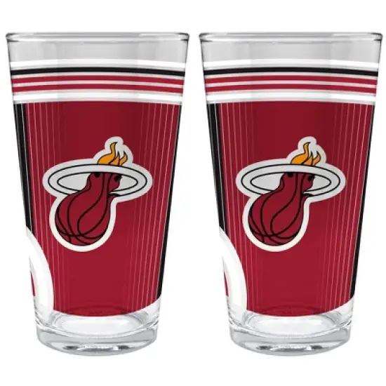 NBA Miami Heat 2pc Pint Glass Set image {1}