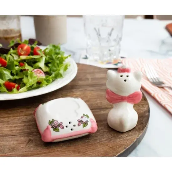 Silver Buffalo Disney The Aristocats Marie With Pillow Ceramic Salt and Pepper Shaker Set image {5}