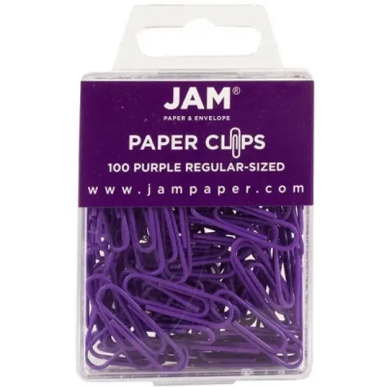 JAM Paper 1" 100pk Colorful Standard Paper Clips - Regular image {10}