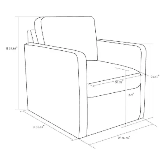 Pinetops Swivel Base Accent Chair - Threshold&trade; image {6}