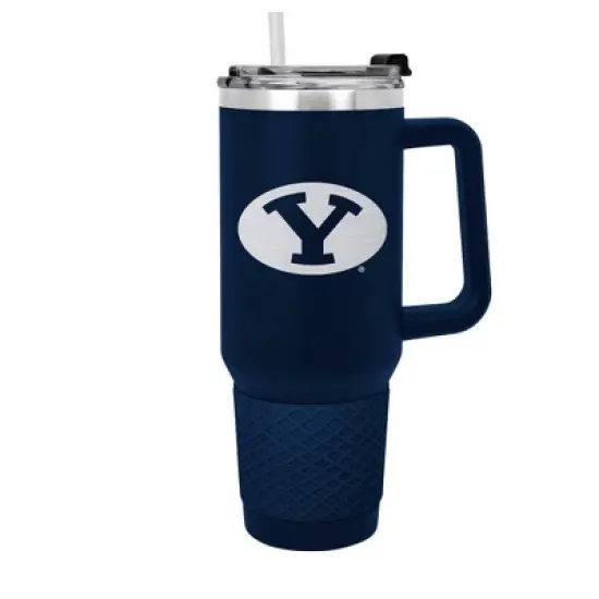 NCAA BYU Cougars Colossus Travel Mug - 40oz: Stainless Steel, Silicone Grip, Straw image {3}