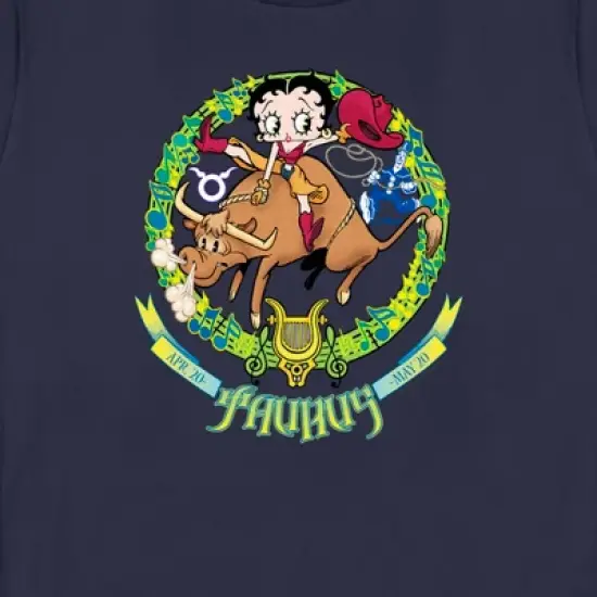Women's Betty Boop Taurus Zodiac T-Shirt image {1}