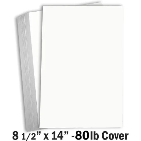 Hamilco Cream Colored 8.5" x 14" Legal Size Card Stock Paper Heavyweight 80lb Cover 25 Pack image {1}