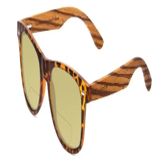 Coyote Woodie Polarized Sun OR Bi-Focal Sunglasses in Black Tortoise image {5}