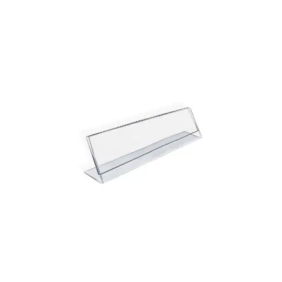 Azar Displays L-Shaped Sign Holders Clear Acrylic 10/Pack (112703) image {2}
