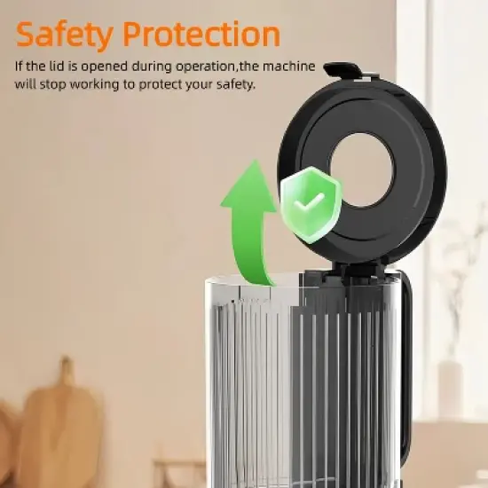 WhallPro Cold Press Juicer Machine with Touchscreen, Slow Masticating Machines with 3" Extra Large Feed Chute, Reverse Function, Soft & Hard Models image {3}