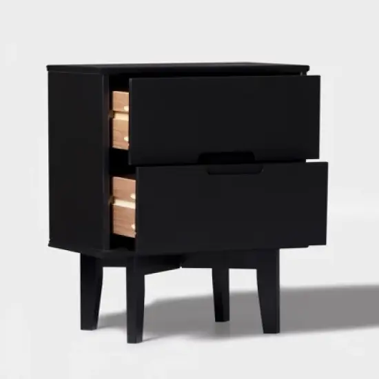 Mid-Century Modern Wood Nightstand - Saracina Home image {7}