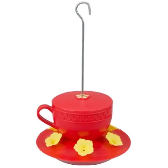 Heath Outdoor Products Plastic Red Sweet Tea Cup Hummingbird Feeder - 22 Oz image {1}