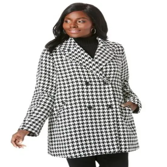 Jessica London Women&rsquo;s Plus Size A-Line Peacoat image {5}