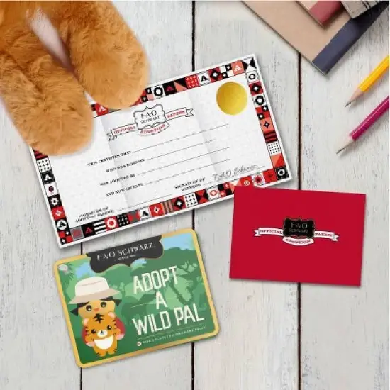 FAO Schwarz 15" Adopt A Wild Pal Lion Male Toy Plush image {2}